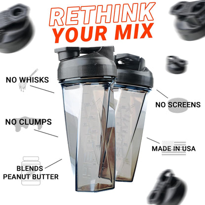 2.0 Vortex Blender Shaker Bottle Holds Upto 28Oz | No Blending Ball or Whisk | USA Made | Portable Pre Workout Whey Protein Drink Cup | Mixes Cocktails Smoothies Shakes | Top Rack Safe