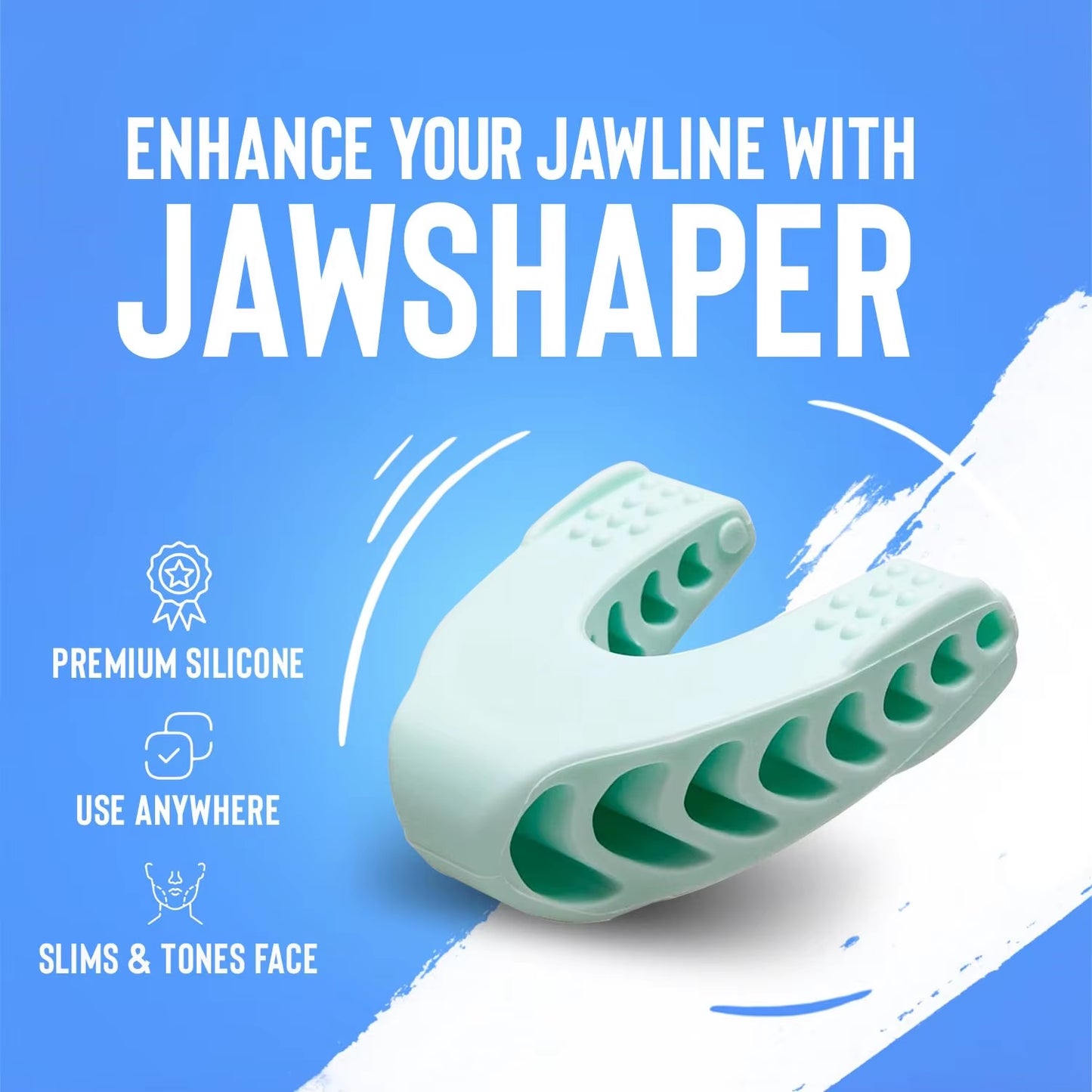 Fitness Jaw Exerciser Slim & Tone Jawline/Double Chin Reducer-Helps Reduce Teeth Grinding & Stress-Facial Toner/Look Youthful