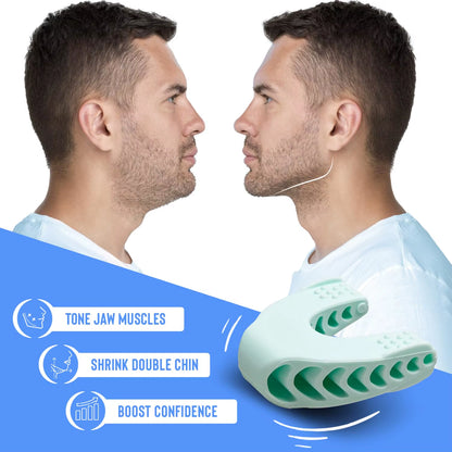 Fitness Jaw Exerciser Slim & Tone Jawline/Double Chin Reducer-Helps Reduce Teeth Grinding & Stress-Facial Toner/Look Youthful